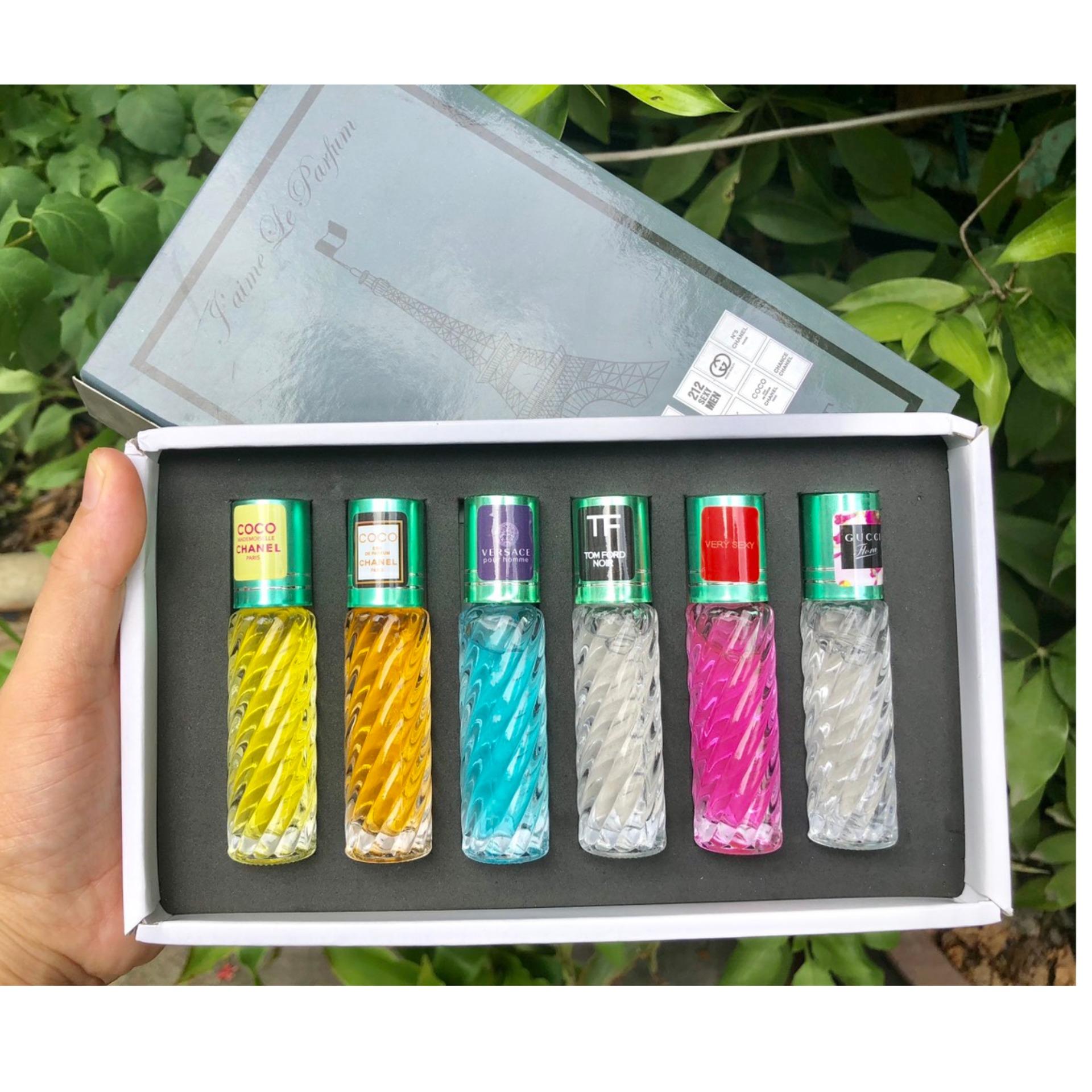 Set nước hoa Pháp 6 chai dạng lăn thơm phức