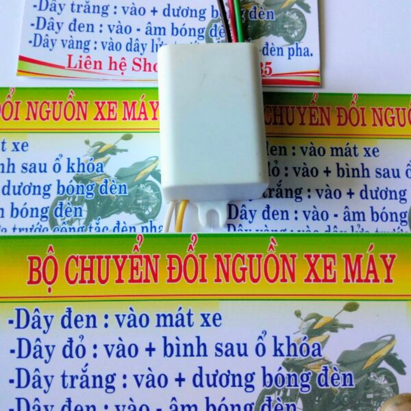 Bộ chuyển đổi từ điện máy xe máy sang điện dc12v để xài cho bóng led cực chất