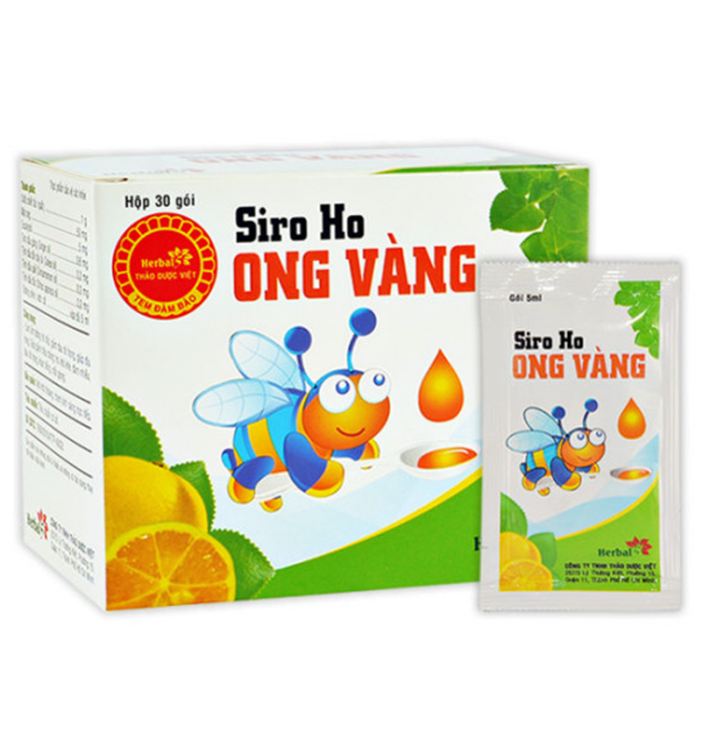 [HCM]Siro Ho Ong Vàng - chai 100Ml