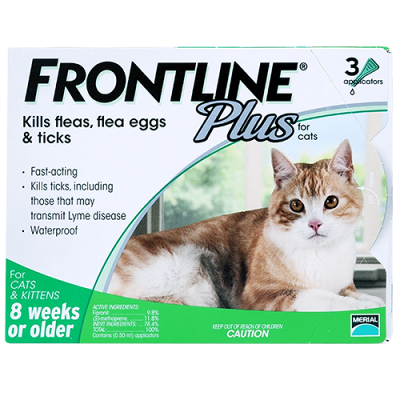 Frontline® Plus phòng ngoại ký sinh trùng cho mèo (0,5ml/ống x 3 ống/hộp)