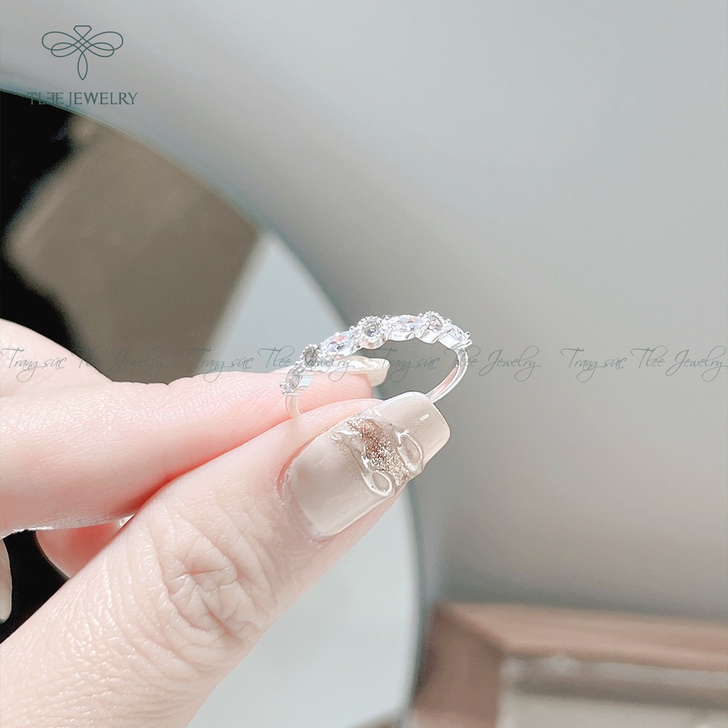 Nhẫn bạc nữ TLEE Gavia nạm đá lấp lánh cao cấp TleeJewelry A0158