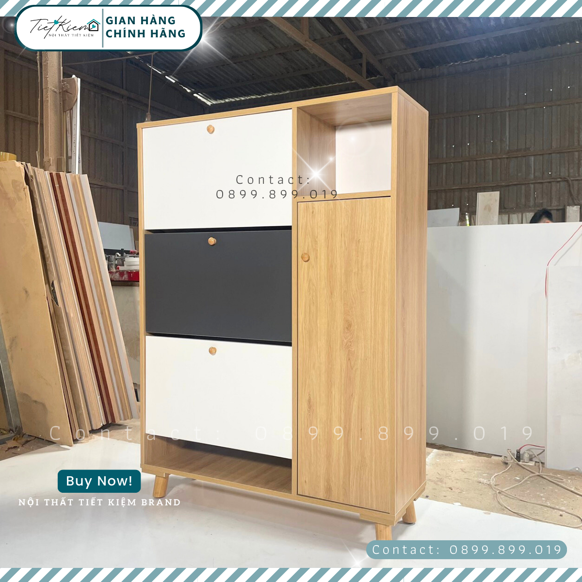 Tủ để giày dép gỗ đẹp KG9989