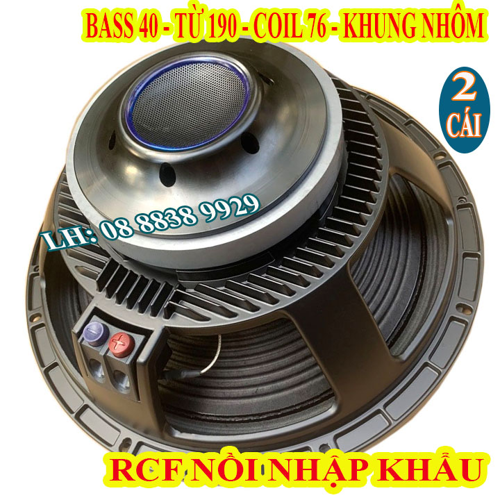 Cặp củ loa bass 40 rcf đít nồi nhập khẩu màng gân tẩm dầu từ 190 coil 76 cao cấp - giá 2 chiếc