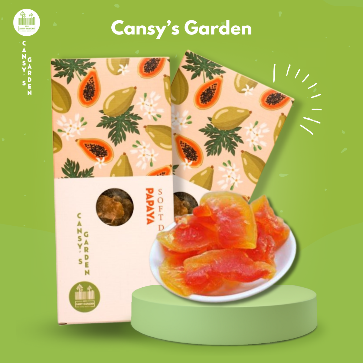 Đu đủ sấy dẻo - soft dried papaya 180gr