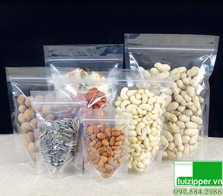 1 KG TÚI ZIP TRONG 2 MẶT DÀY 10 DZEM ( 1 KG TÚI ZIP TRONG ĐÁY ĐỨNG )