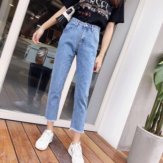 quần baggy bò rua gấu xanh