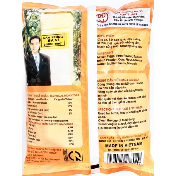 Cám Trứng Ba Vì (Gói 500g) Có Tem Ông Đường Quốc Khánh