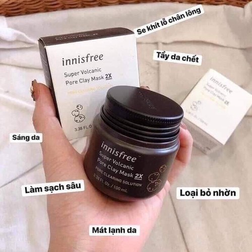 mụn đầu đen innisfree super volcanic giảm mụn đầu đen bã nhờn se khít lỗ chân lông sáng da cam kết hết mụn đầu đen mụn cám [𝐓𝐚̣̆𝐧𝐠 𝐦𝐚́𝐲 𝐦𝐚𝐬𝐬𝐚𝐠𝐞𝐫 𝐦𝐚̣̆𝐭]