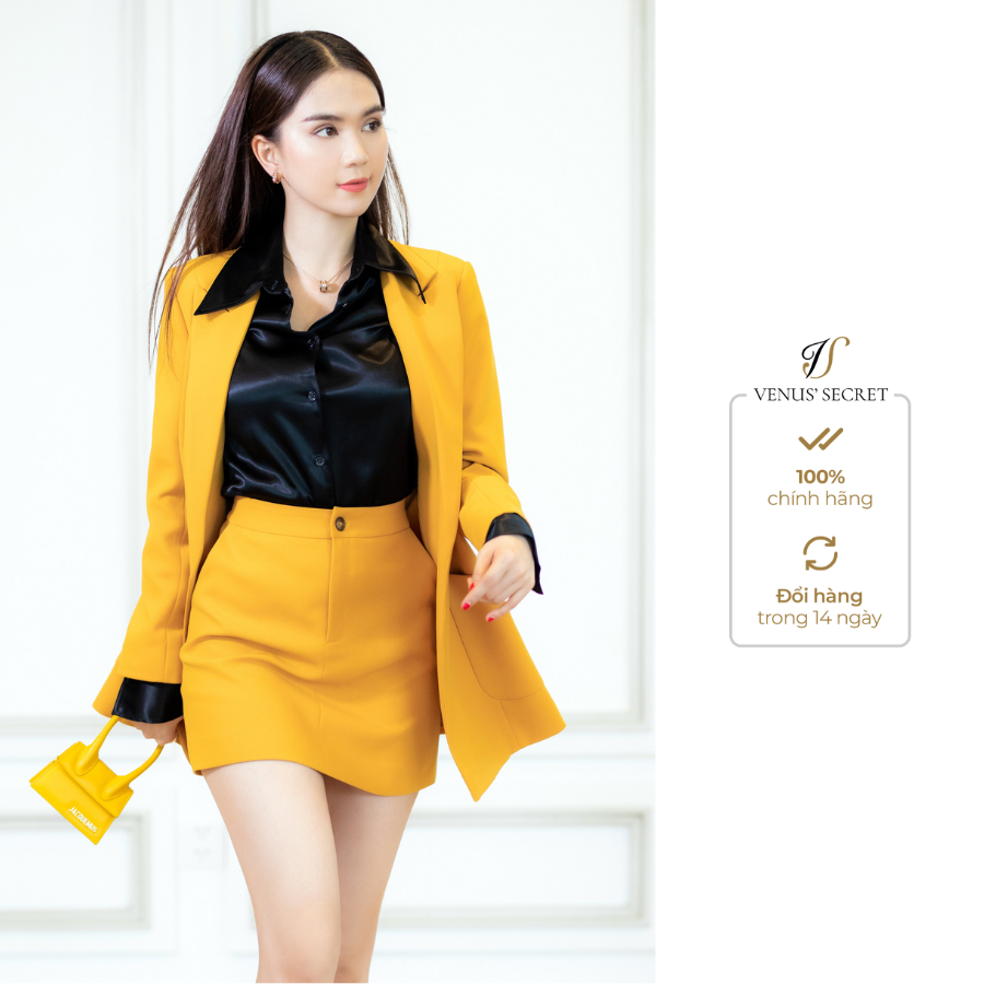 Chân váy chữ A khoá trước Ylw