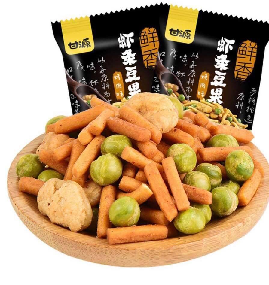 Gói 500 gram Hạt mix (Đậu Hà lan + Lạc tẩm vị + bim bim que)