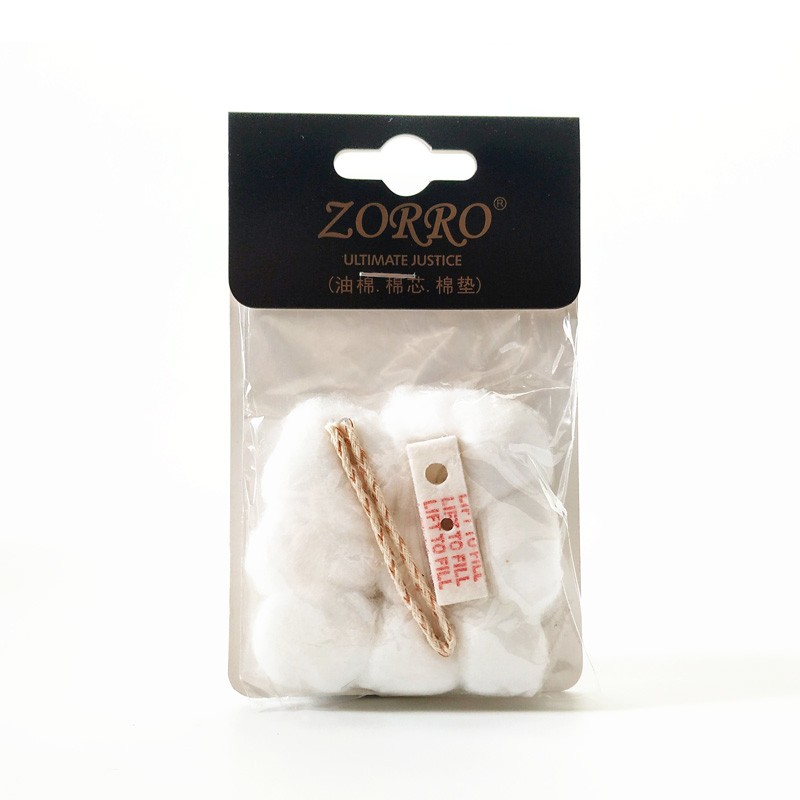 [Hoàn Tiền 10%] ( Loại Tốt ) SET Bông Gòn Zorro Thay Cho Bật Lửa Zippo, Bật Lửa Xăng ( Kèm Chặn Xăng Và Bấc) - Nắng Hạ