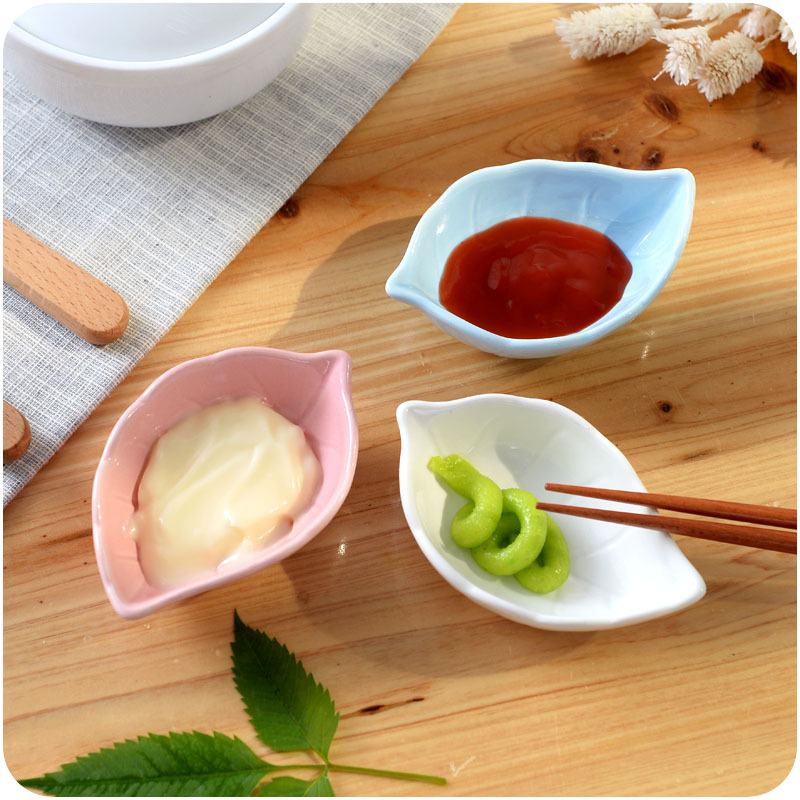 Bát ăn dặm gốm sứ cho bé hình lá KIDOTA
