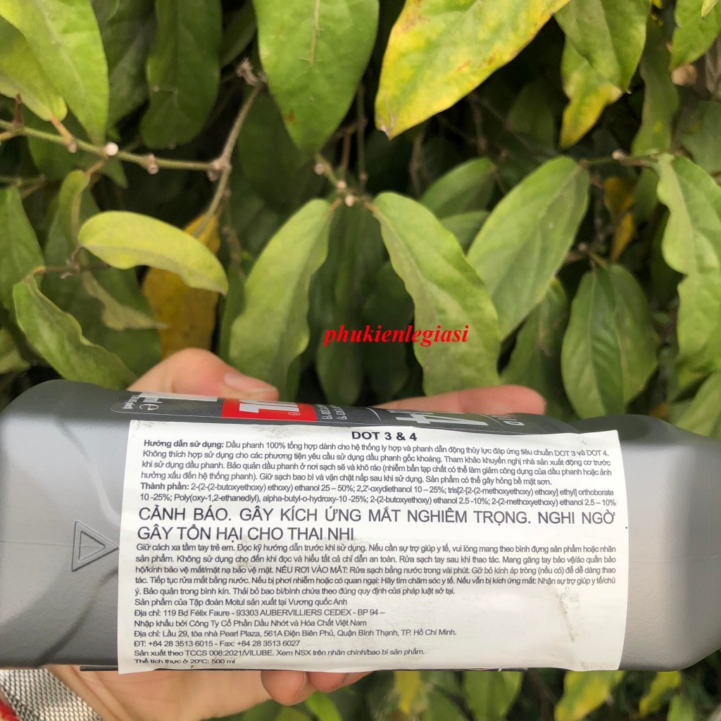 Dầu thắng, phanh tổng hợp Motul Dot 3 & Dot 4 500ML