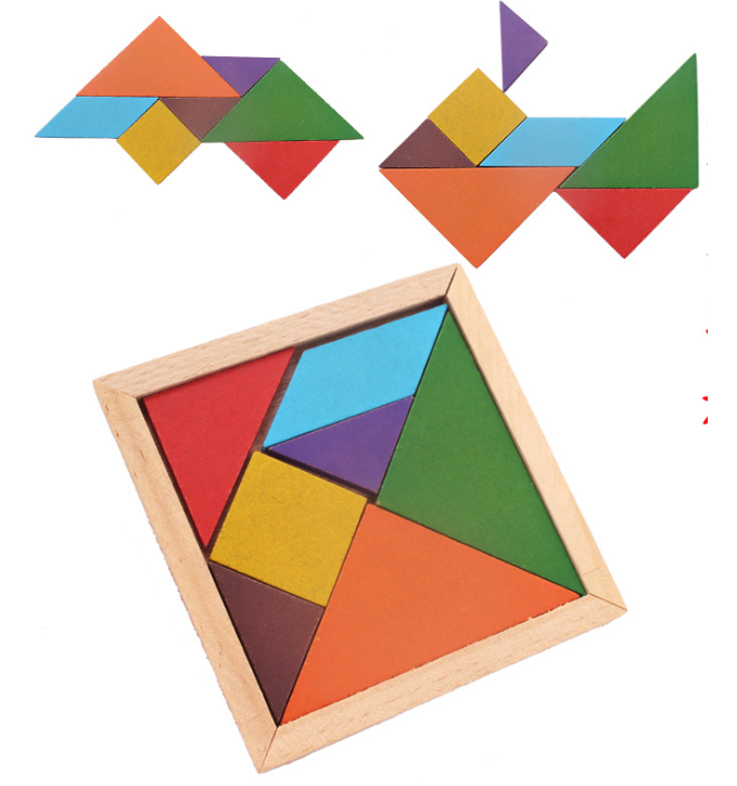 [HCM]Đồ Chơi Gỗ - Xếp Hình Trí Uẩn Tangram 7 mảnh