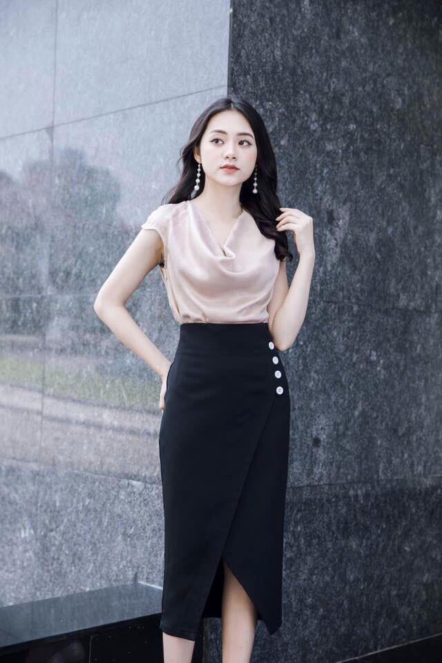 ÁO 2 DÂY CỔ ĐỔ LỤA SATIN ĐẸP