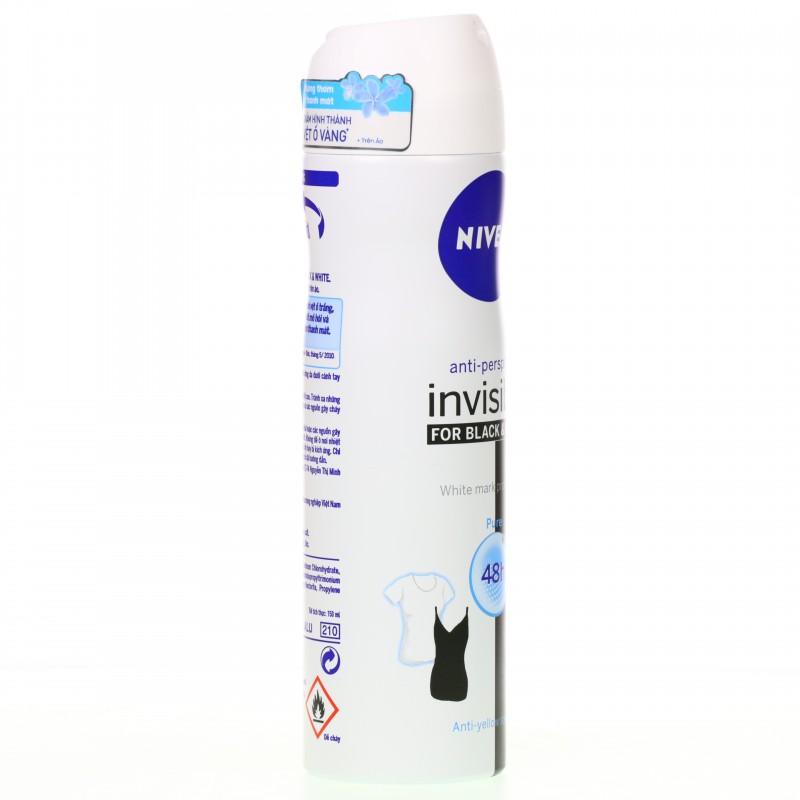 Xịt khử mùi Nivea Invisible for black & white chai 150ml
