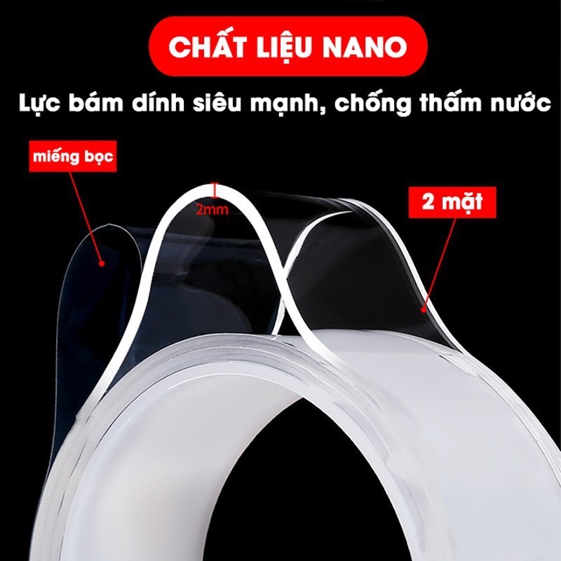Cuộn Băng Keo 3M 2 Mặt, Keo Dán 3M Siêu Dính Dài 3m