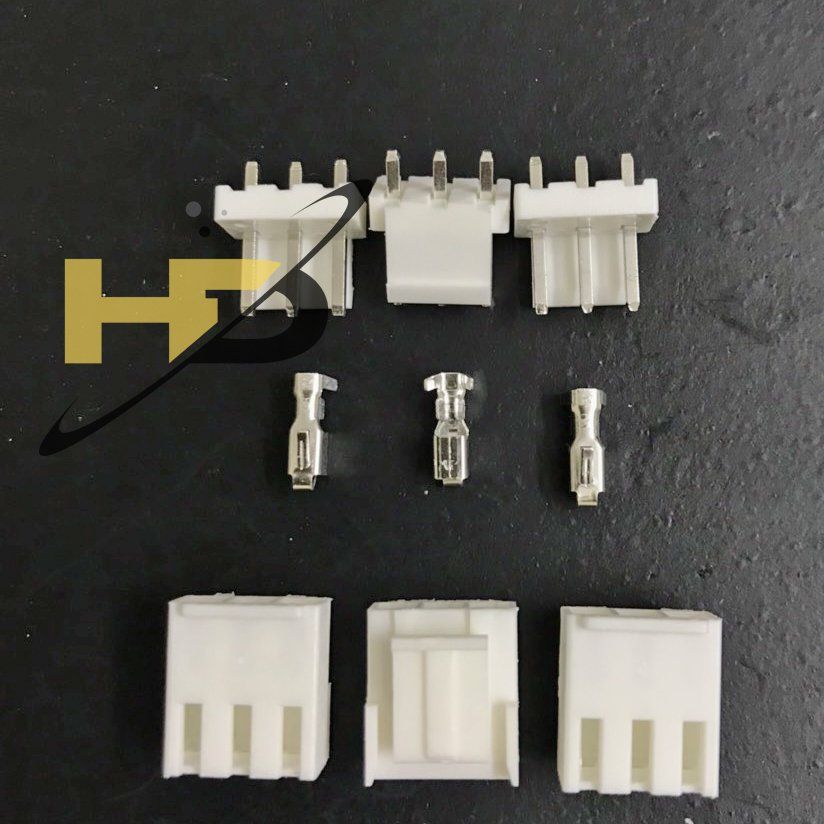 Bộ đầu nối header vh3.96-3p, connecter đực thẳng + cái + lõi sắt