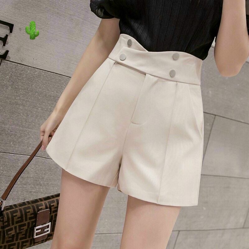 [HCM]Quần đùi lưng cao phối 4 nút
