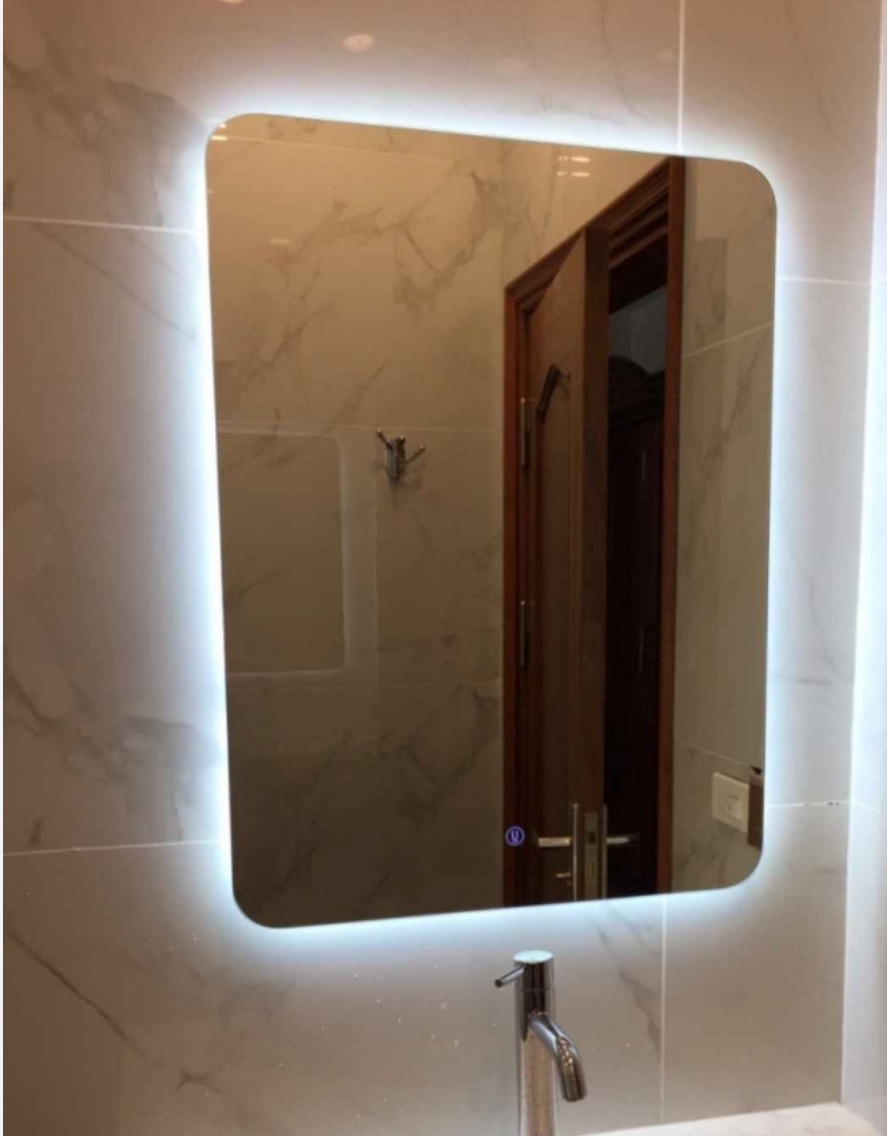 Gương hậu led hắt sau bàn phấn, lavabo