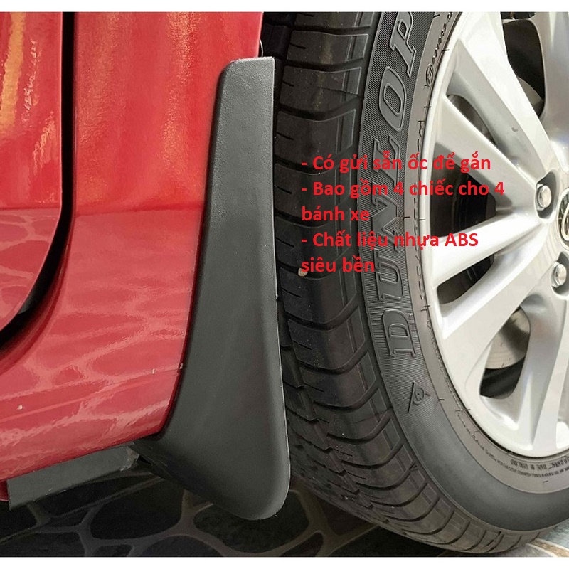 Bộ chắn bùn Đen xe Toyota Vios 2019.