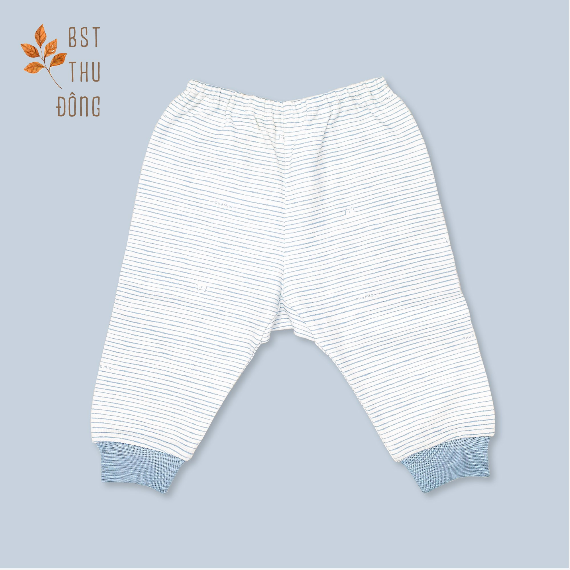 Quần rã đáy bo sơ sinh thu đông miomio - dành cho bé trai, bé gái , vải interlock cotton.