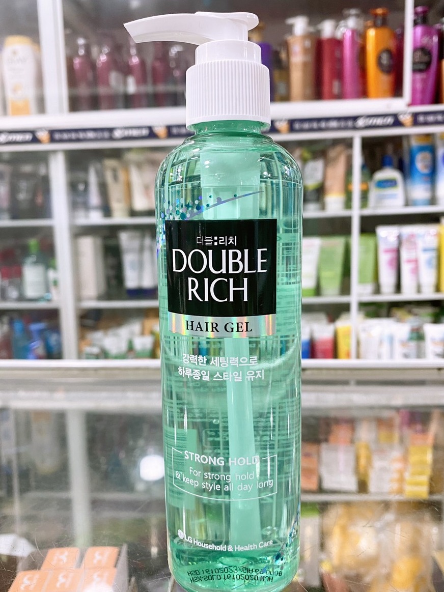 [HCM]GEL GIỮ NẾP TÓC CỰC MẠNH CHO TÓC UỐN DOUBLE RICH 250ML (màu xanh)