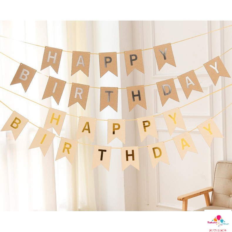 Trang trí chữ Happy Birthday  Phụ kiện sinh nhật rẻ mà bắt mắt