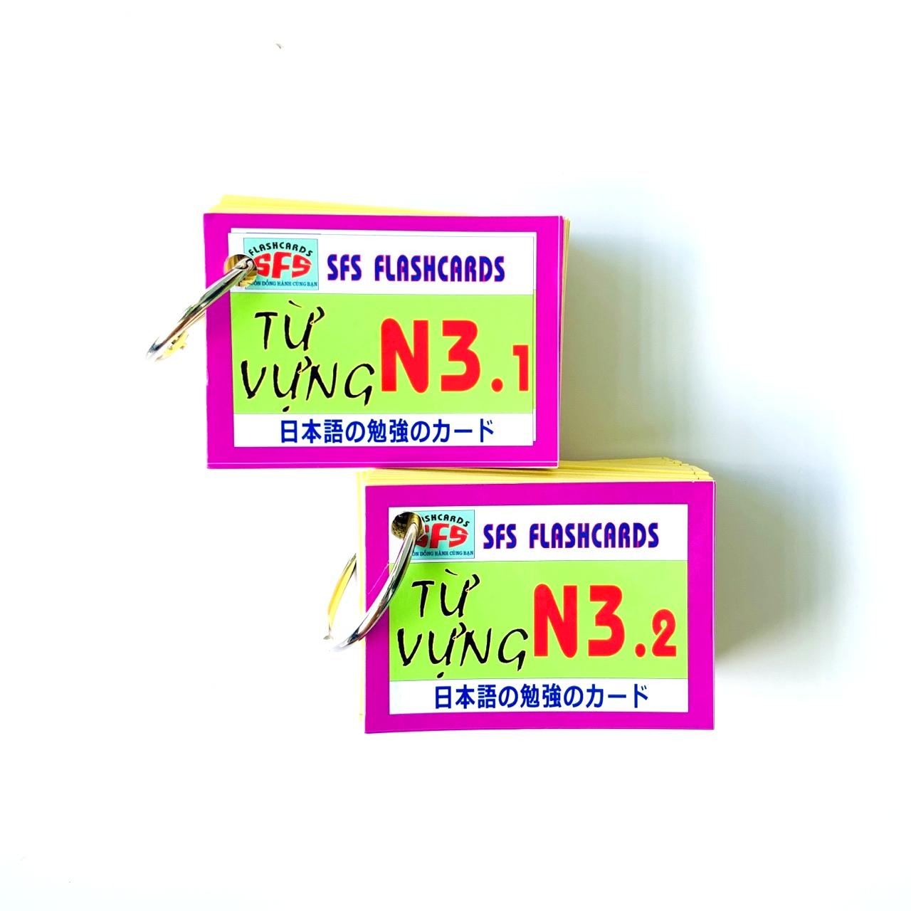 Flashcards Thẻ Học Tiếng Nhật Từ Vựng N3 (2 Xấp)
