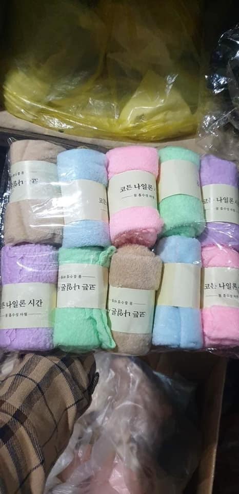 Combo 10 Khăn Mặt Xuất Hàn Quốc 100% Cotton 35*50cm (khan mat han quoc)
