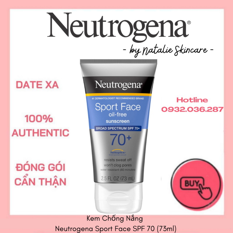 [HCM]Kem Chống Nắng Neutrogena Sport Face SPF 70 Sunscreen (73ml) nhập khẩu