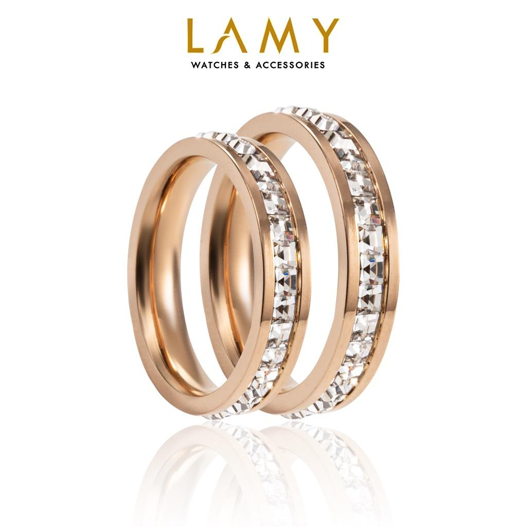 Nhẫn Nam Nữ LAMY Eternity Ring Rose Gold 8022RG