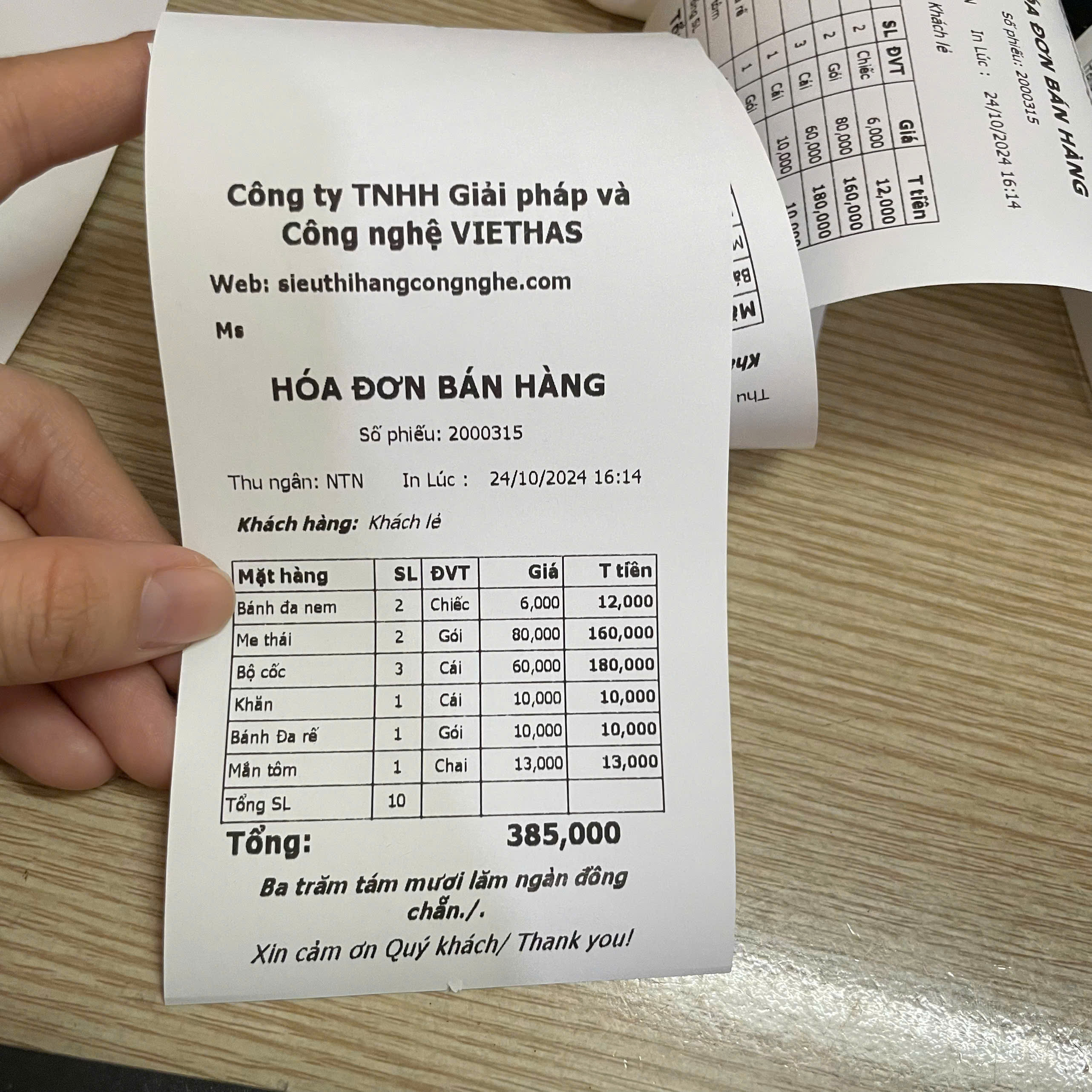 Combo Giấy in Bill K80x65, K80x80 giấy in nhiệt K80, in hóa đơn bán hàng 80mm chyên dùng trong Siêu thị, Nhà Hàng, Shop Thời Trang,...