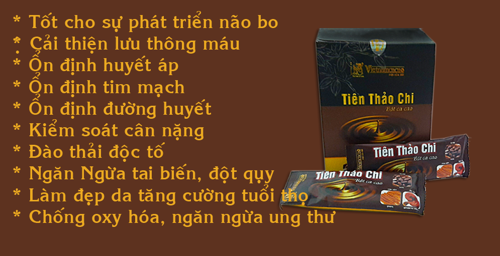 Bột Ca Cao Nhân Sâm Linh Chi Tiên Thảo Chi [Chính Hãng]