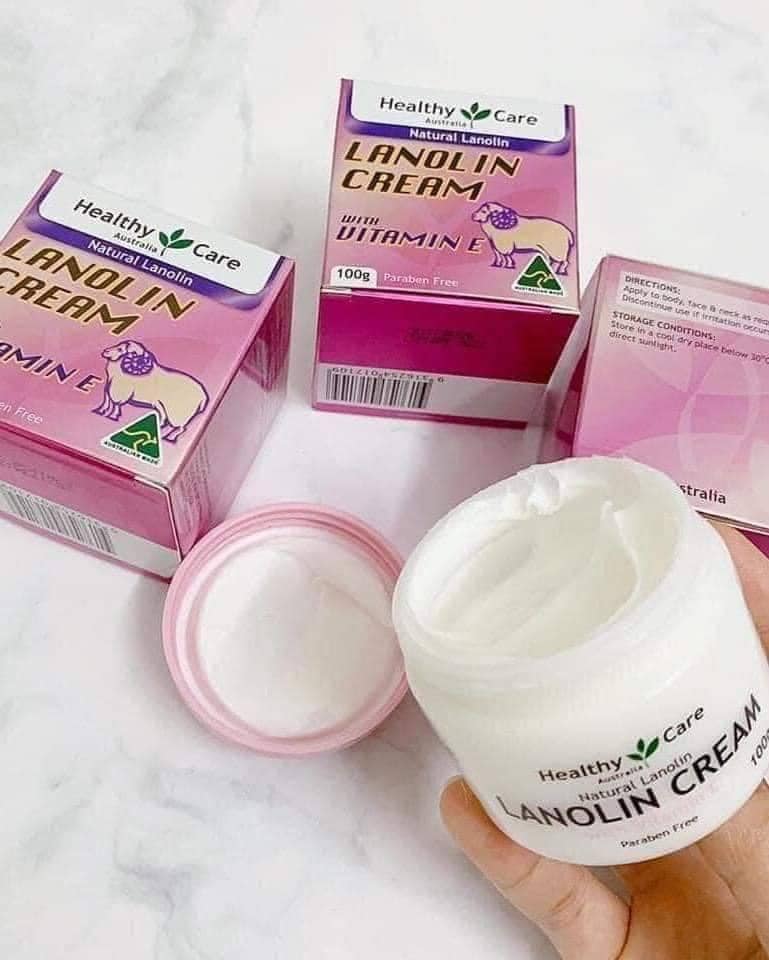 Kem cừu Healthy Care Lanolin vitamin E 100g