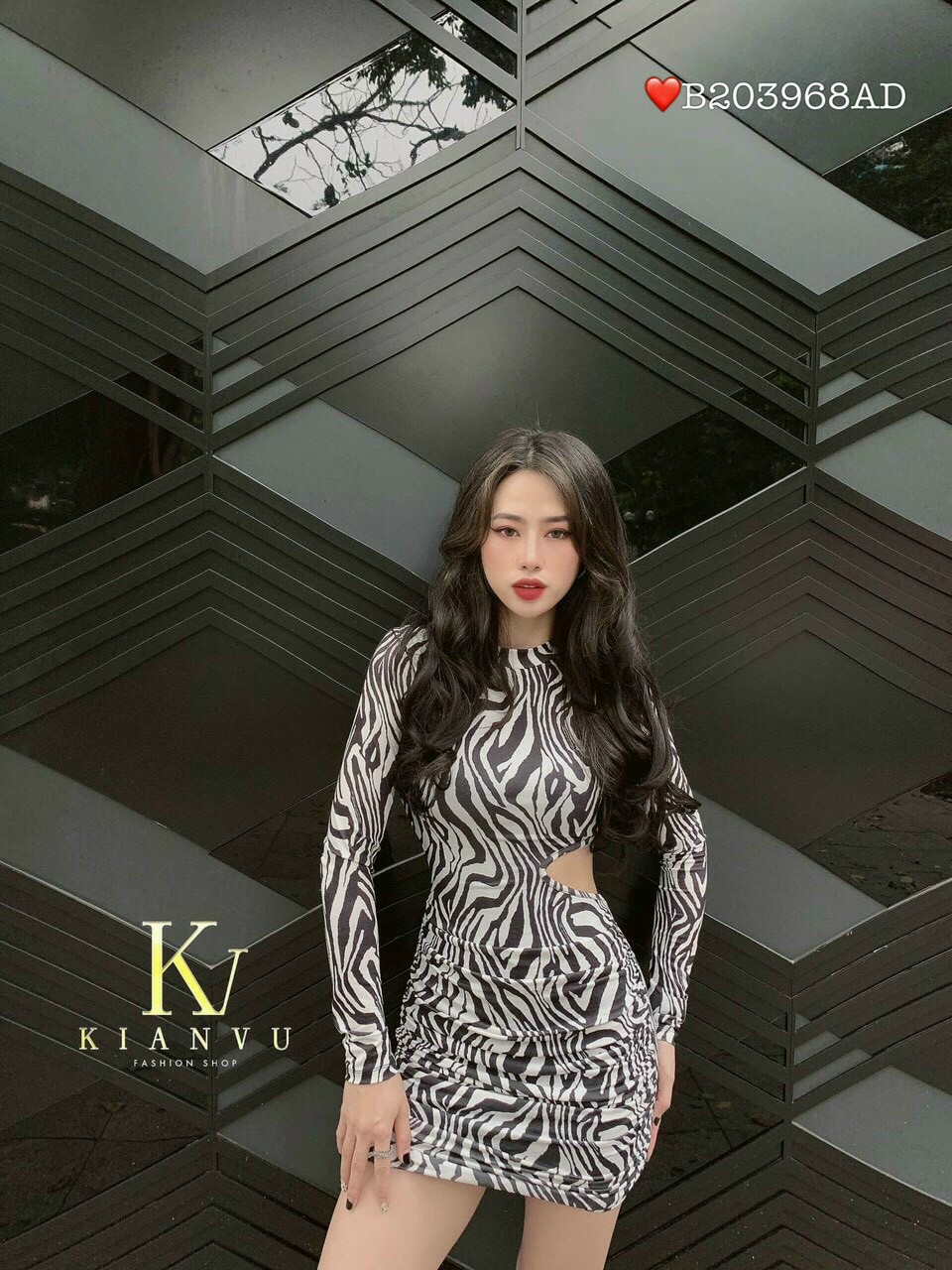 Đầm body da beo
