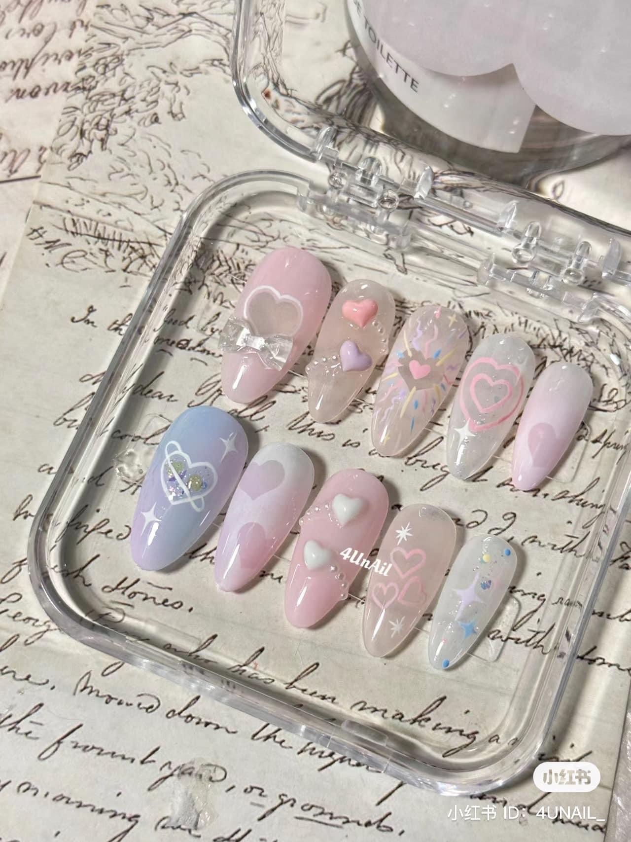 Nailbox (móng giả) thiết kế chất lượng kèm Keo (10 móng)