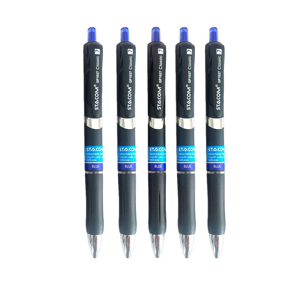 Bút ký đầu bấm 0.7mm màu xanh stacom gp1027
