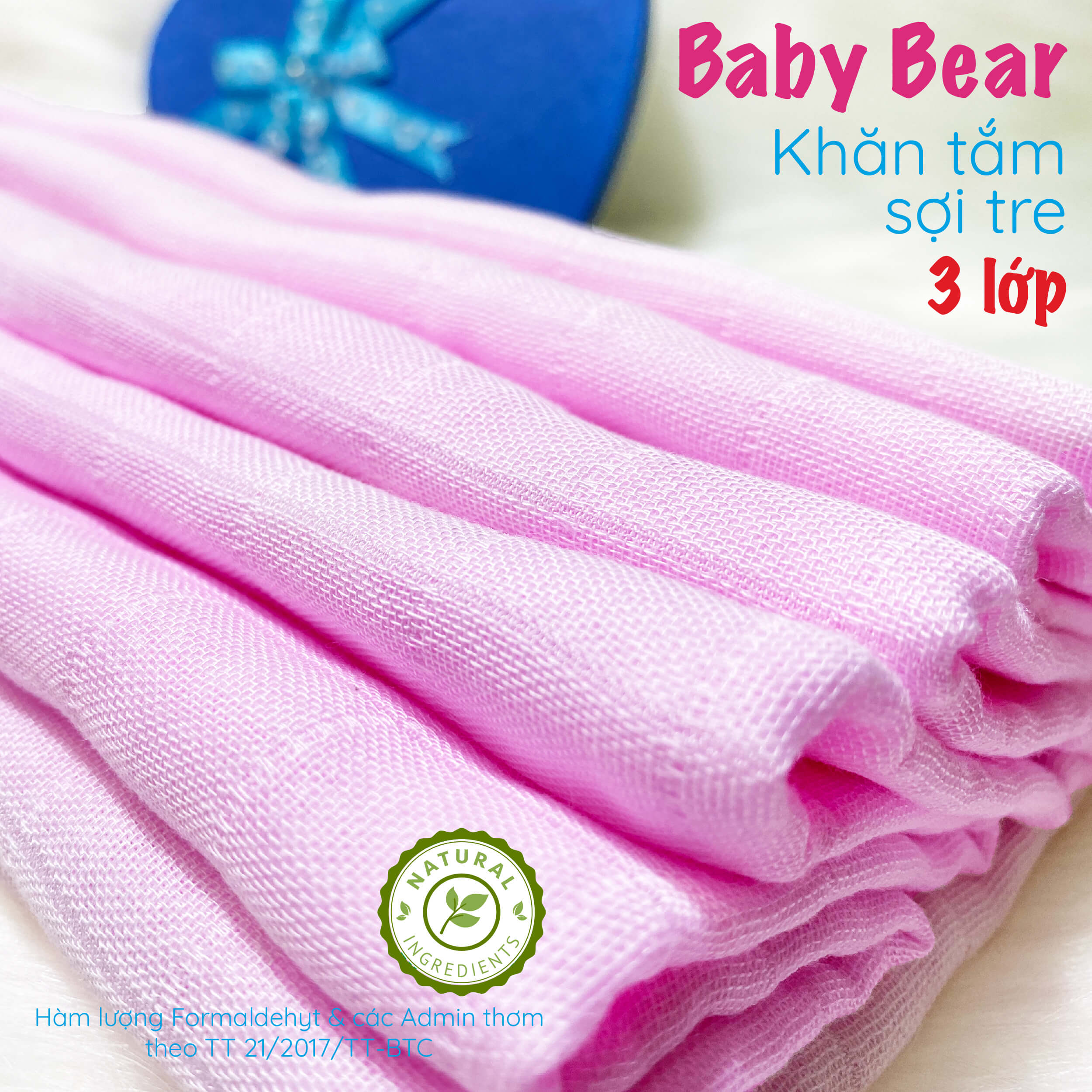 Khăn tắm sợi tre (Bamboo) Babybear 84x95cm