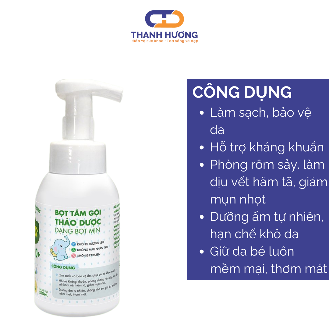 Bọt tắm gội thảo dược cho trẻ từ sơ sinh Elemis Bubble 250ml