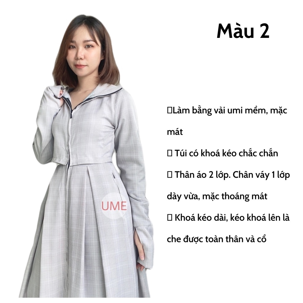 Mjue hot ● đầm chống nắng toàn thân croptop hàng thiết kế 2 lớp 1211