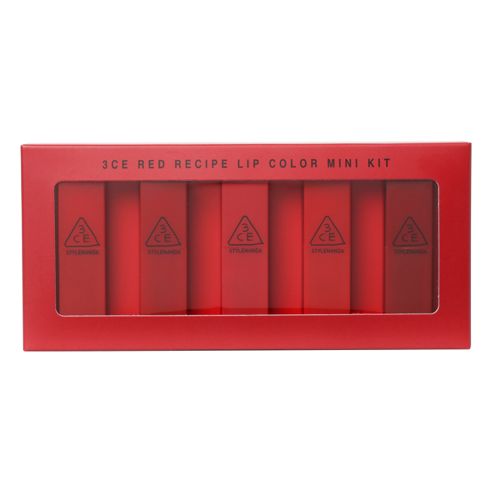 [HCM]Set Son Red Recipe Mini Lip Kit (Set 5 Cây). Bao check code