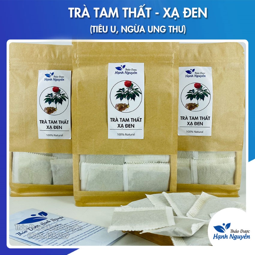 Trà tam thất xạ đen túi lọc, giúp ngủ ngon, ổn định huyết áp, tim mạch, phòng ngừa ung thư
