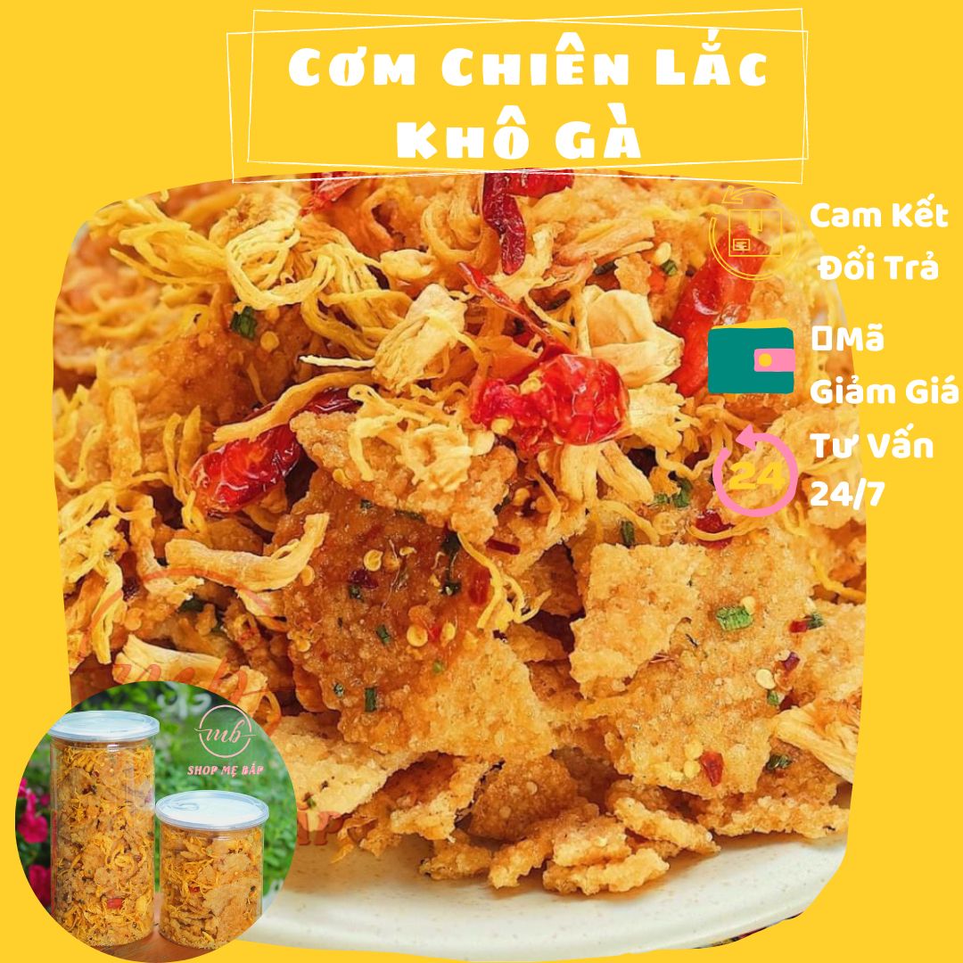 Cơm Chiên Lắc Khô Gà 300gr - Cơm cháy nước mắm - Shop Mẹ Bắp [Nhà Làm]