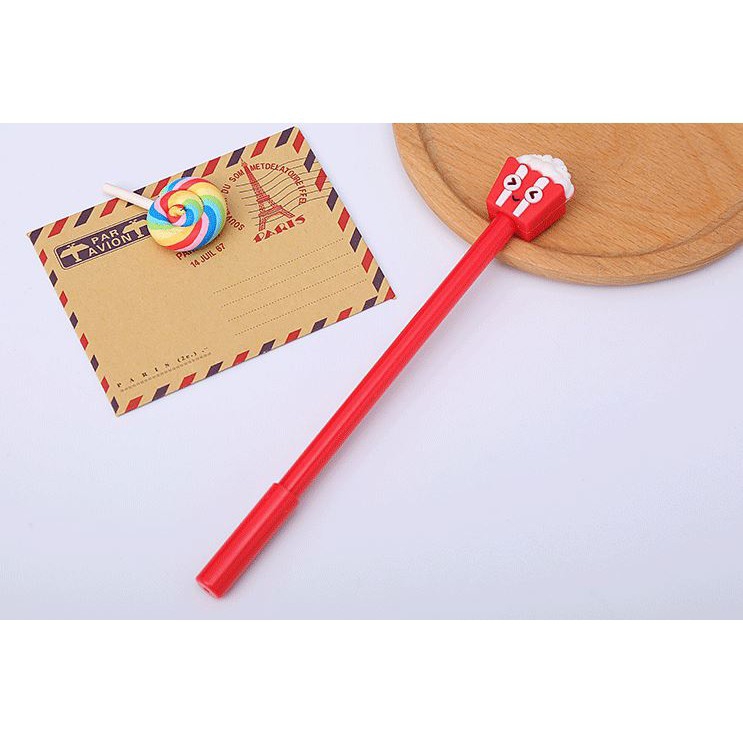 Bút gel mực đen pizza siêu đáng yêu h119
