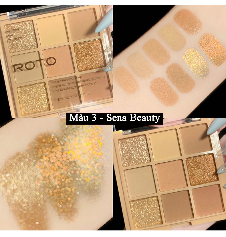 Bảng Phấn Mắt Nhũ Lì 9 Ô Roto Eyeshadow