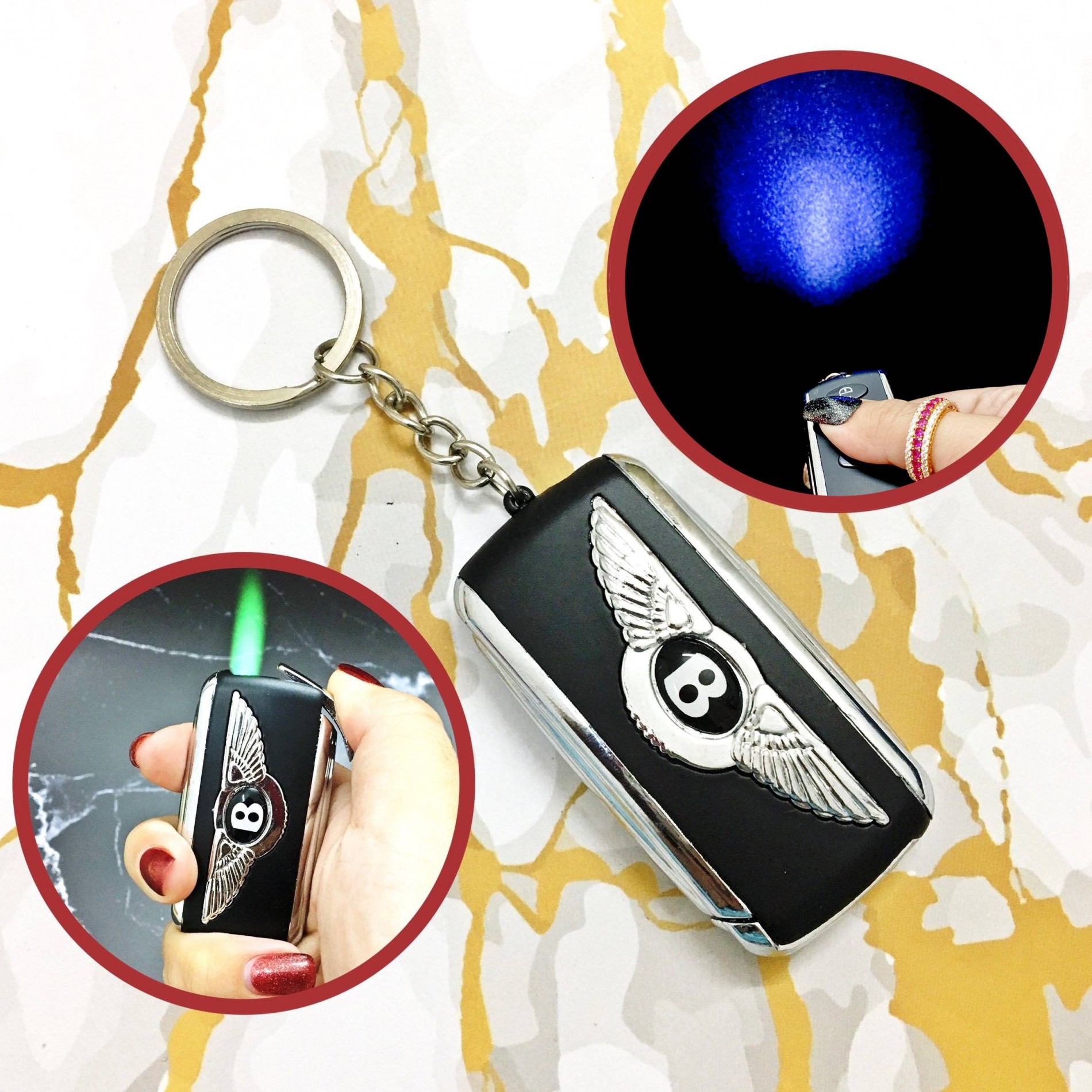 Bật lửa khè - móc khoá xe hơi bentley -