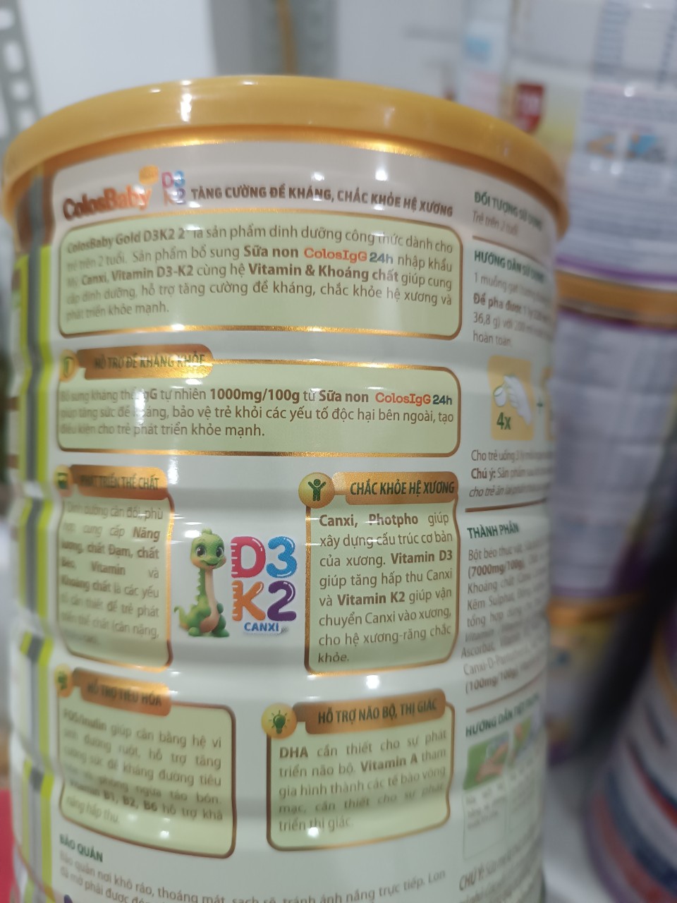 Sữa ColosBaby Gold D3K2 2+ 800G (trẻ trên 2 tuổi)