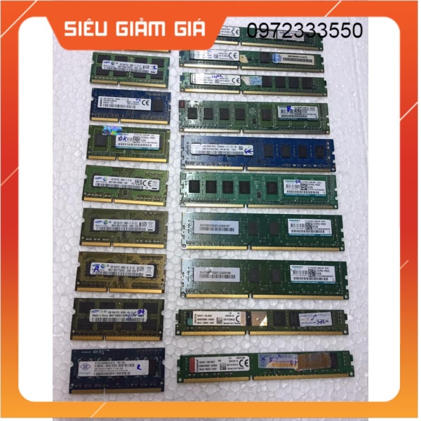 Bảng giá RAM PC/LAPTOP 2G 4G 8G DDR3 DDR4 Bus 2133 Bus 2400 Phong Vũ