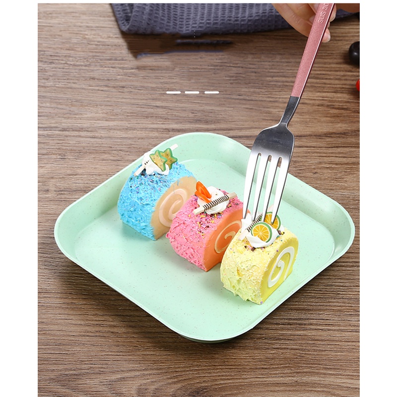COMBO 10 ĐĨA LÚA MẠCH, ĐĨA VUÔNG ĐỰNG TRÁI CÂY, BÁNH KẸO, ĐỒ ĂN, DĨA LÚA MẠCH